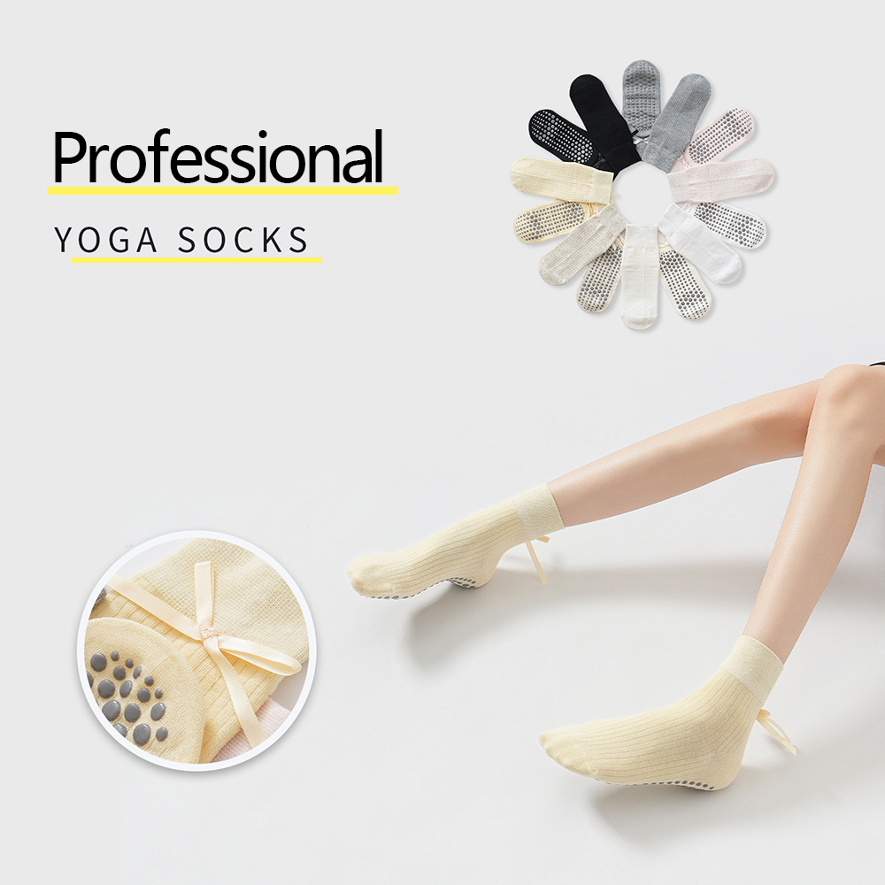Fitness Yoga Pilates - Cute Bowknot Yoga Socks Girls Sweet