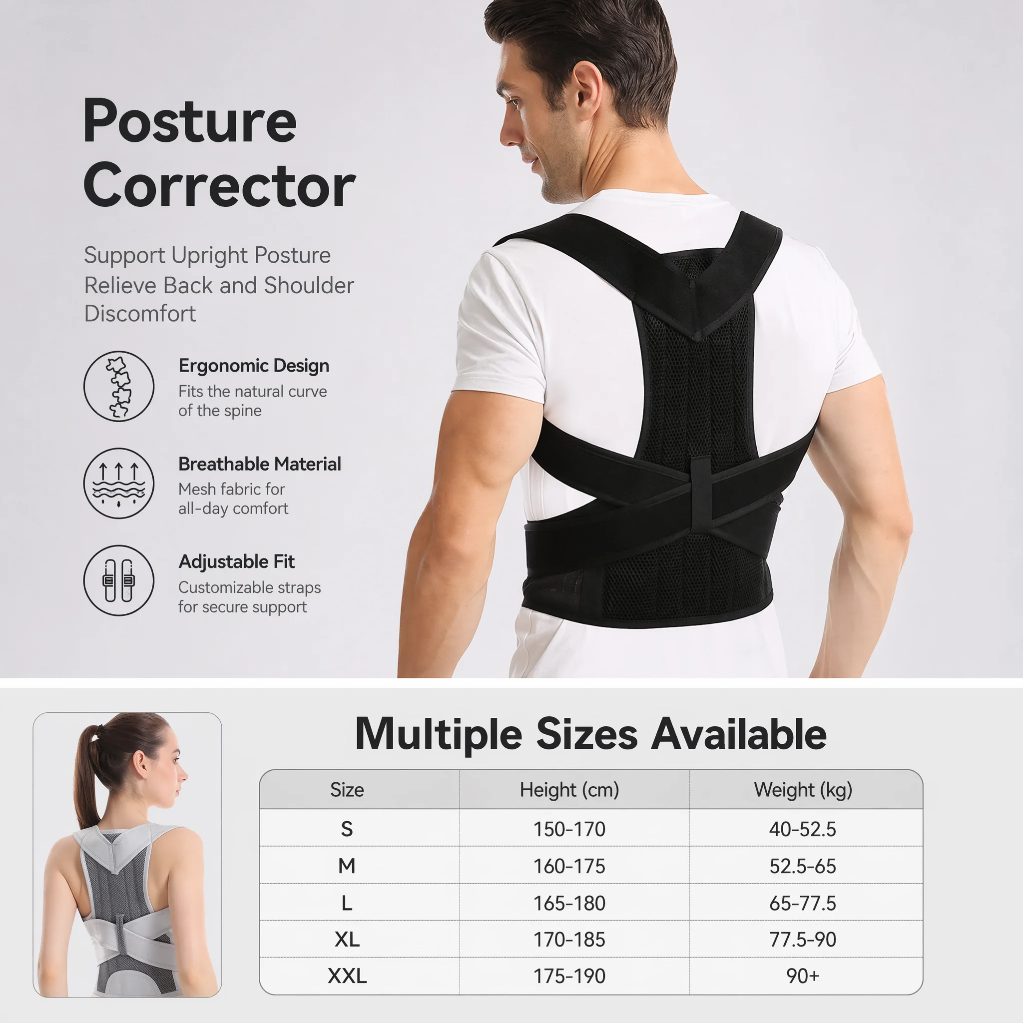 New Design Humpback Girdle Kee - Posture Pole Corrector recension och pris