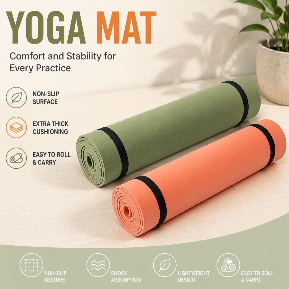 1/2Pcs Thick Yoga Mat Anti-ski - Pilates Yoga Mat Thickness recension och pris