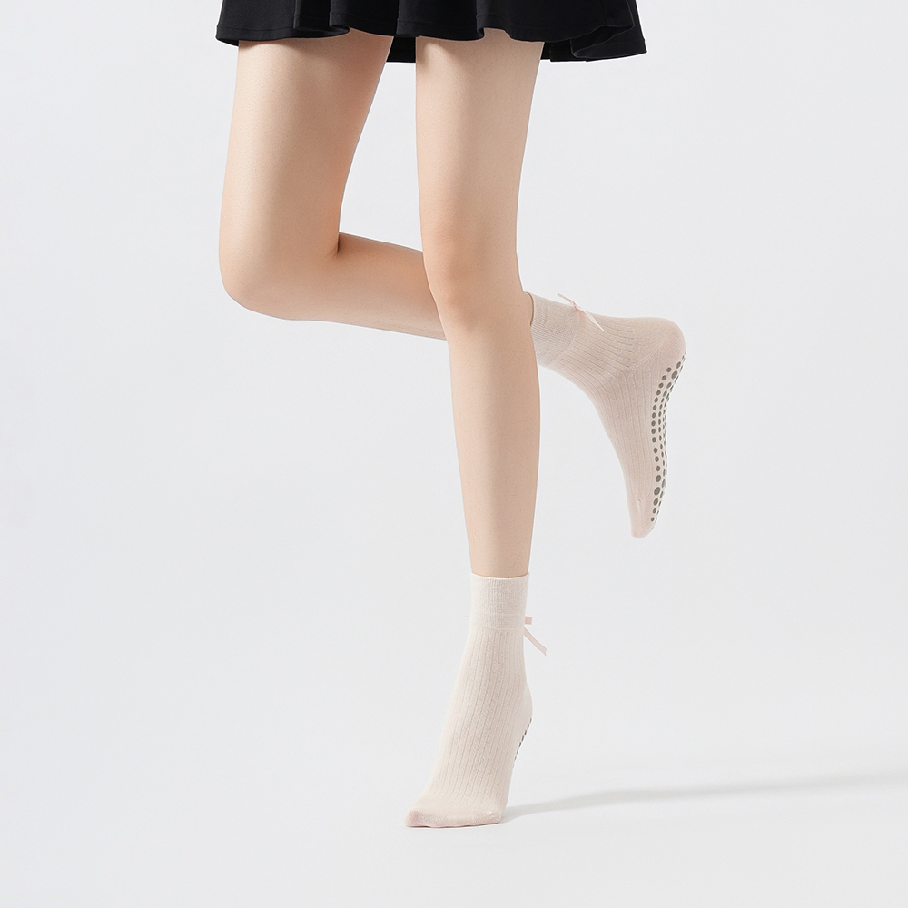 Cute Bowknot Yoga Socks Girls  - Fitness Yoga Pilates recension och pris